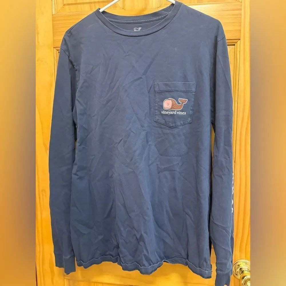 Vineyard Vines Men's Navy Long Sleeve Tee size M